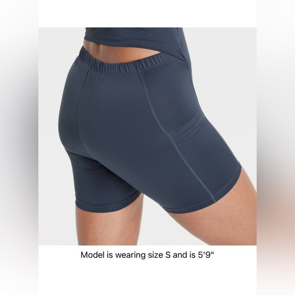 Women's Knit Racerback Active Dress - All In Motion™ Navy Blue L - Picture 3 of 8